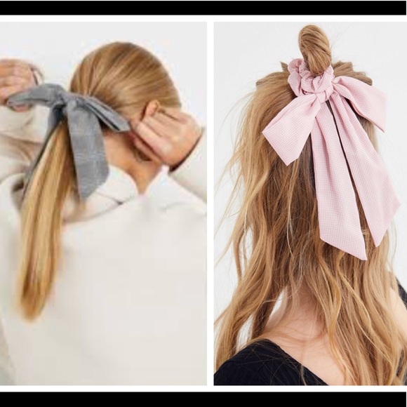 Free People Accessories - NEW FP oversized plaid bow scrunchie